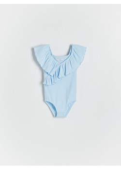 Reserved - Body z falbanką - jasnoniebieski ze sklepu Reserved w kategorii Odzież dla niemowląt - zdjęcie 173117125