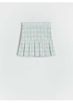 Reserved - Tweedowa spódnica - jasnoturkusowy ze sklepu Reserved w kategorii Spódnice dziewczęce - zdjęcie 173117576