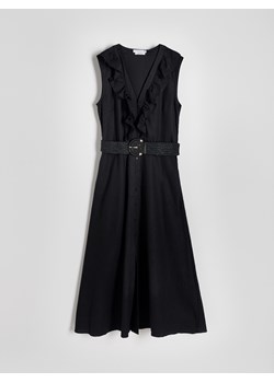 Reserved - Sukienka z lnem - czarny ze sklepu Reserved w kategorii Sukienki - zdjęcie 173117605