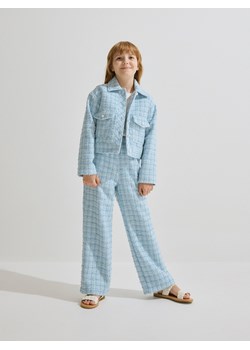 Reserved - Tweedowe spodnie - jasnoniebieski ze sklepu Reserved w kategorii Spodnie dziewczęce - zdjęcie 173117615