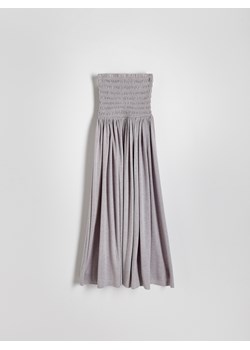 Reserved - Sukienka z wiskozą - jasnoszary ze sklepu Reserved w kategorii Sukienki - zdjęcie 173117639