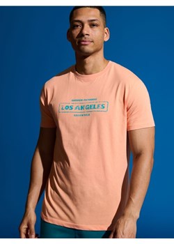 Sinsay - Koszulka z nadrukiem - pomarańczowy ze sklepu Sinsay w kategorii T-shirty męskie - zdjęcie 173117958