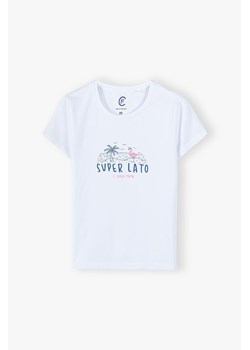 Bawełniany t-shirt damski z nadrukiem - SUPER LATO Z SUPER MAMĄ ze sklepu 5.10.15 w kategorii Bluzki damskie - zdjęcie 173118367