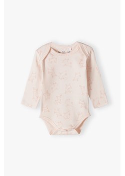 Dzianinowe body dla niemowlaka we wzory - różowy ze sklepu 5.10.15 w kategorii Body niemowlęce - zdjęcie 173118395