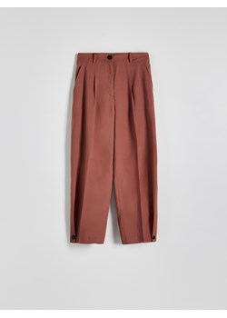 Reserved - Spodnie z lyocellem i lnem - jasnofioletowy ze sklepu Reserved w kategorii Spodnie damskie - zdjęcie 173118886