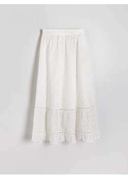 Reserved - Ażurowa spódnica maxi - biały ze sklepu Reserved w kategorii Spódnice - zdjęcie 173119006