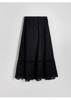 Reserved - Ażurowa spódnica maxi - czarny ze sklepu Reserved w kategorii Spódnice - zdjęcie 173119008