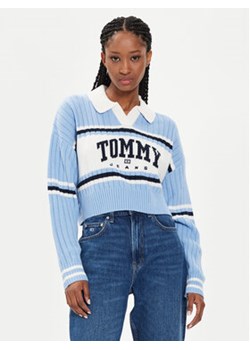 Tommy Jeans Sweter Varsity DW0DW19235 Niebieski Relaxed Fit ze sklepu MODIVO w kategorii Swetry damskie - zdjęcie 173119798