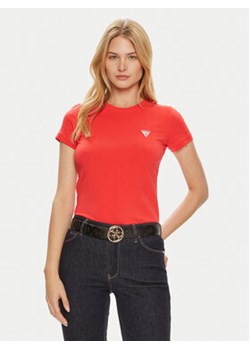 Guess T-Shirt W2YI44 J1314 Czerwony Slim Fit ze sklepu MODIVO w kategorii Bluzki damskie - zdjęcie 173119825