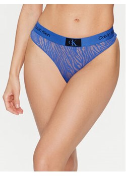 Calvin Klein Underwear Stringi 000QF7378E Niebieski ze sklepu MODIVO w kategorii Majtki damskie - zdjęcie 173120005