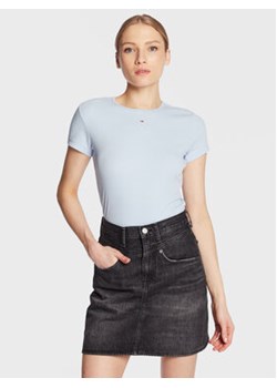 Tommy Jeans T-Shirt Essential DW0DW14876 Błękitny Regular Fit ze sklepu MODIVO w kategorii Bluzki damskie - zdjęcie 173120125
