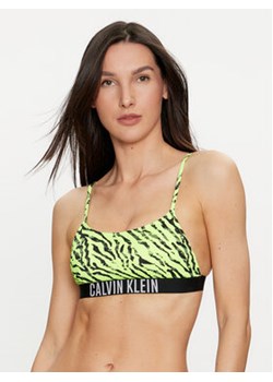 Calvin Klein Swimwear Góra od bikini KW0KW02333 Zielony ze sklepu MODIVO w kategorii Stroje kąpielowe - zdjęcie 173120145