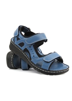 Sandały damskie sportowe na rzepy - Artiker 52C0296, niebieskie ze sklepu ulubioneobuwie w kategorii Sandały damskie - zdjęcie 173121068