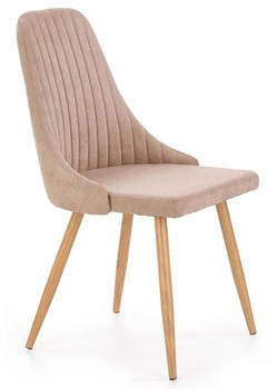 Krzesło tapicerowane Isent - beżowe ze sklepu Edinos.pl w kategorii Krzesła - zdjęcie 173121469
