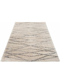 Kremowy nowoczesny dywan w poziome pasy - Undo 10X ze sklepu Edinos.pl w kategorii Dywany - zdjęcie 173121527