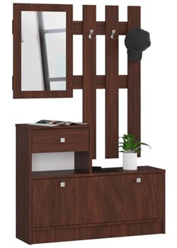 Garderoba do przedpokoju w kolorze wenge - Belot ze sklepu Edinos.pl w kategorii Zestawy mebli do przedpokoju - zdjęcie 173121637