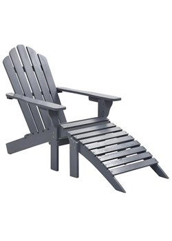 Drewniane krzesło ogrodowe Falcon - szare ze sklepu Edinos.pl w kategorii Leżaki ogrodowe - zdjęcie 173121928