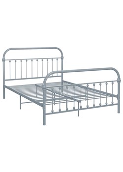 Szare metalowe łóżko industrialne 140x200 cm - Asal ze sklepu Edinos.pl w kategorii Łóżka i materace - zdjęcie 173122099