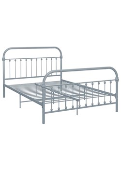 Szare metalowe łóżko industrialne 140x200 cm - Etiosa ze sklepu Edinos.pl w kategorii Łóżka i materace - zdjęcie 173122099