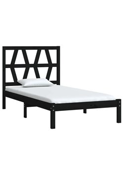 Czarne sosnowe łóżko jednoosobowe 90x200 - Yoko 3X ze sklepu Edinos.pl w kategorii Łóżka i materace - zdjęcie 173122349