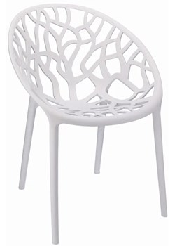 Białe ażurowe krzesło nowoczesne - Moso ze sklepu Edinos.pl w kategorii Krzesła ogrodowe - zdjęcie 173122469