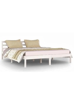Białe drewniane łóżko skandynawskie 160x200 cm - Lenar 6X ze sklepu Edinos.pl w kategorii Łóżka i materace - zdjęcie 173122508