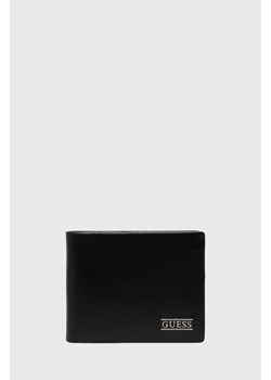 Guess portfel skórzany NEW BSTN męski kolor czarny SMNEBR LEA24 ze sklepu ANSWEAR.com w kategorii Portfele męskie - zdjęcie 173123038