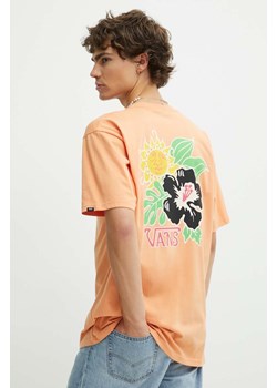 Vans t-shirt bawełniany męski kolor pomarańczowy z nadrukiem ze sklepu ANSWEAR.com w kategorii T-shirty męskie - zdjęcie 173123357