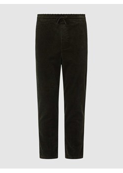 Spodnie sportowe o kroju tapered fit ze sztruksu model ‘Linus’ ze sklepu Peek&Cloppenburg  w kategorii Spodnie męskie - zdjęcie 173124129