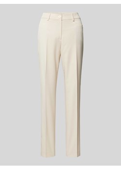 Spodnie materiałowe o kroju slim fit w kant ze sklepu Peek&Cloppenburg  w kategorii Spodnie damskie - zdjęcie 173124159