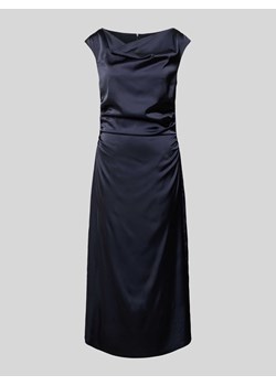 Sukienka midi w jednolitym kolorze z marszczeniami ze sklepu Peek&Cloppenburg  w kategorii Sukienki - zdjęcie 173124169