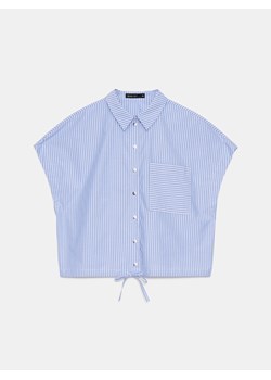 Mohito - Wzorzysta koszula z wiązaniem - błękitny ze sklepu Mohito w kategorii Koszule damskie - zdjęcie 173125529