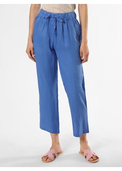 Marie Lund Lniane spodnie Kobiety len niebieski jednolity ze sklepu vangraaf w kategorii Spodnie damskie - zdjęcie 173126947