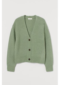 H & M - Kardigan w prążki - Zielony ze sklepu H&M w kategorii Swetry damskie - zdjęcie 173127918