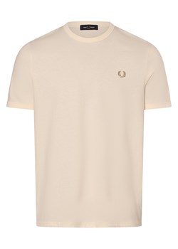 Fred Perry T-shirt męski Mężczyźni Bawełna écru marmurkowy ze sklepu vangraaf w kategorii T-shirty męskie - zdjęcie 173128818