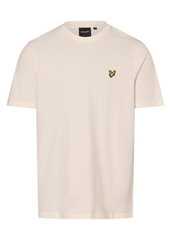 Lyle & Scott T-shirt męski Mężczyźni Dżersej écru jednolity ze sklepu vangraaf w kategorii T-shirty męskie - zdjęcie 173128819