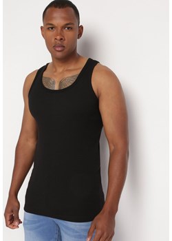 Czarna Klasyczna Koszulka Bez Rękawów Tank Top Clecotia ze sklepu Born2be Odzież w kategorii Podkoszulki męskie - zdjęcie 173129055