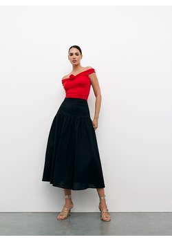 Mohito - Bawełniana spódnica midi - czarny ze sklepu Mohito w kategorii Spódnice - zdjęcie 173131596
