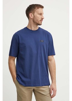 Karl Lagerfeld t-shirt bawełniany męski kolor niebieski gładki 245M2110 ze sklepu ANSWEAR.com w kategorii T-shirty męskie - zdjęcie 173133069