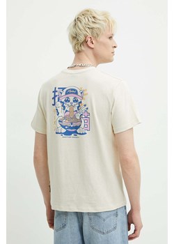 Kaotiko t-shirt bawełniany kolor beżowy z nadrukiem AO048-01S-G00 ze sklepu ANSWEAR.com w kategorii T-shirty męskie - zdjęcie 173133768