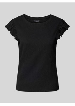 T-shirt z fakturowanym wzorem model ‘LUNA’ ze sklepu Peek&Cloppenburg  w kategorii Bluzki damskie - zdjęcie 173134267