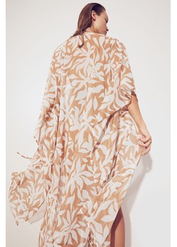H & M - Szyfonowa tunika plażowa - Beżowy ze sklepu H&M w kategorii Odzież plażowa - zdjęcie 173134826