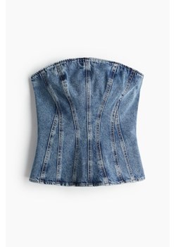 H & M - Dżinsowy top bandeau - Niebieski ze sklepu H&M w kategorii Bluzki damskie - zdjęcie 173134867