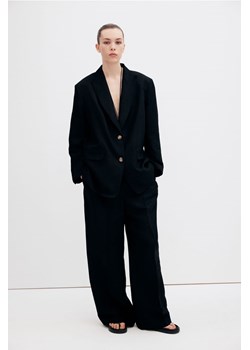 H & M - Eleganckie spodnie z domieszką lnu - Czarny ze sklepu H&M w kategorii Spodnie damskie - zdjęcie 173134897