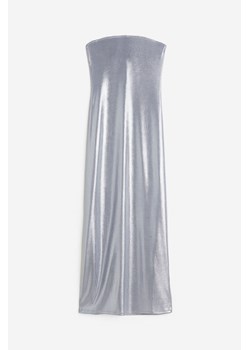 H & M - Sukienka bandeau o metalicznym połysku - Srebrny ze sklepu H&M w kategorii Sukienki - zdjęcie 173134955