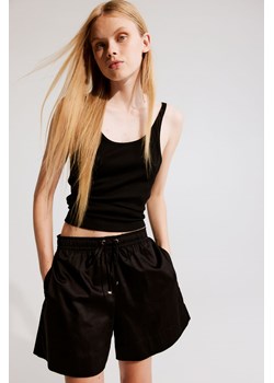 H & M - Bawełniane szorty bez zapięcia - Czarny ze sklepu H&M w kategorii Szorty - zdjęcie 173134966