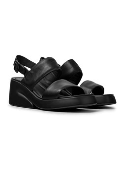 Camper Skórzane sandały w kolorze czarnym na koturnie ze sklepu Limango Polska w kategorii Sandały damskie - zdjęcie 173135577