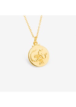 naszyjnik skorpion znak zodiaku, srebrny pozłacany ze sklepu ANIA KRUK w kategorii Naszyjniki - zdjęcie 173135728