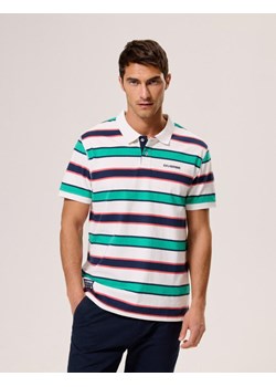 Polo SKYMER Biały-Zielony M ze sklepu Diverse w kategorii T-shirty męskie - zdjęcie 173135895