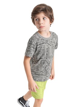 Szary t-shirt chłopięcy we wzory ze sklepu 5.10.15 w kategorii T-shirty chłopięce - zdjęcie 173136177
